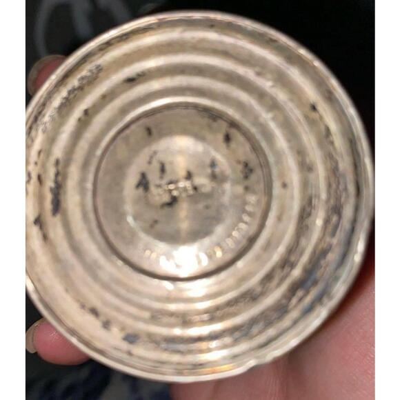 Vintage Pat Pend Sterling Silver Petite Candlestick Candle Holder Rope 2.25" - Picture 3 of 3